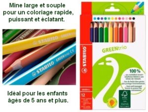 crayons green trio large
